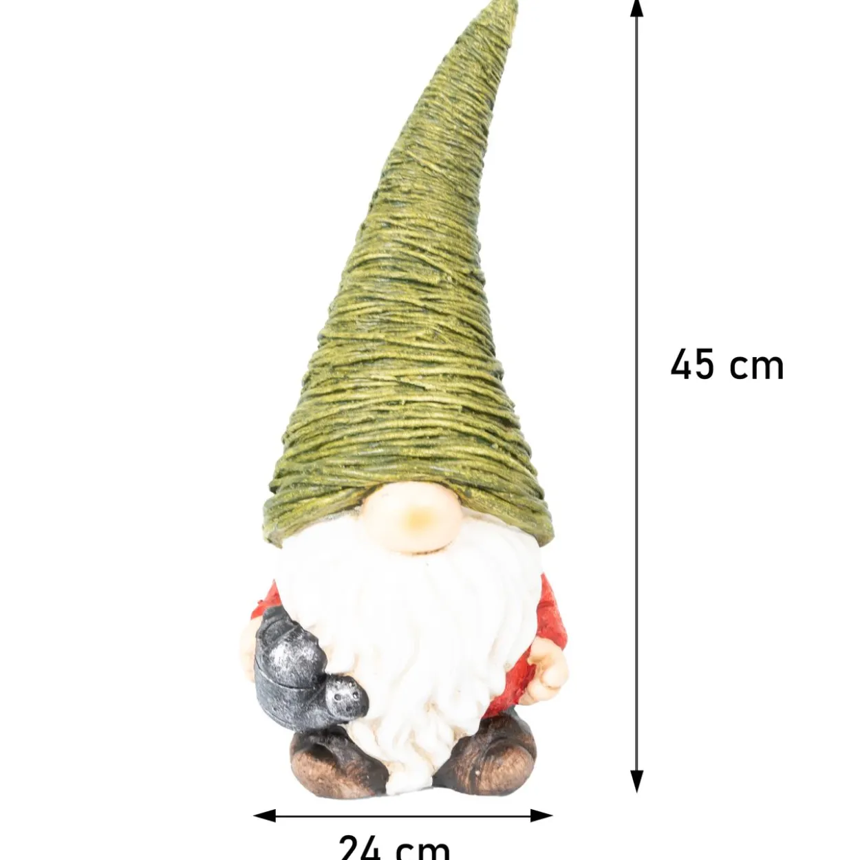 Wichtel mit Gießkanne aus Magnesia 42,5 cm hoch