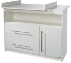 Wickelkommode „Maren“, mit abnehmbarem Wickelansatz, breit, 2 Schubladen, Wickelhöhe 90,5 cm