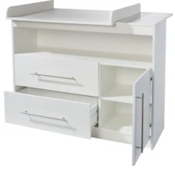 Wickelkommode „Maren“, mit abnehmbarem Wickelansatz, breit, 2 Schubladen, Wickelhöhe 90,5 cm