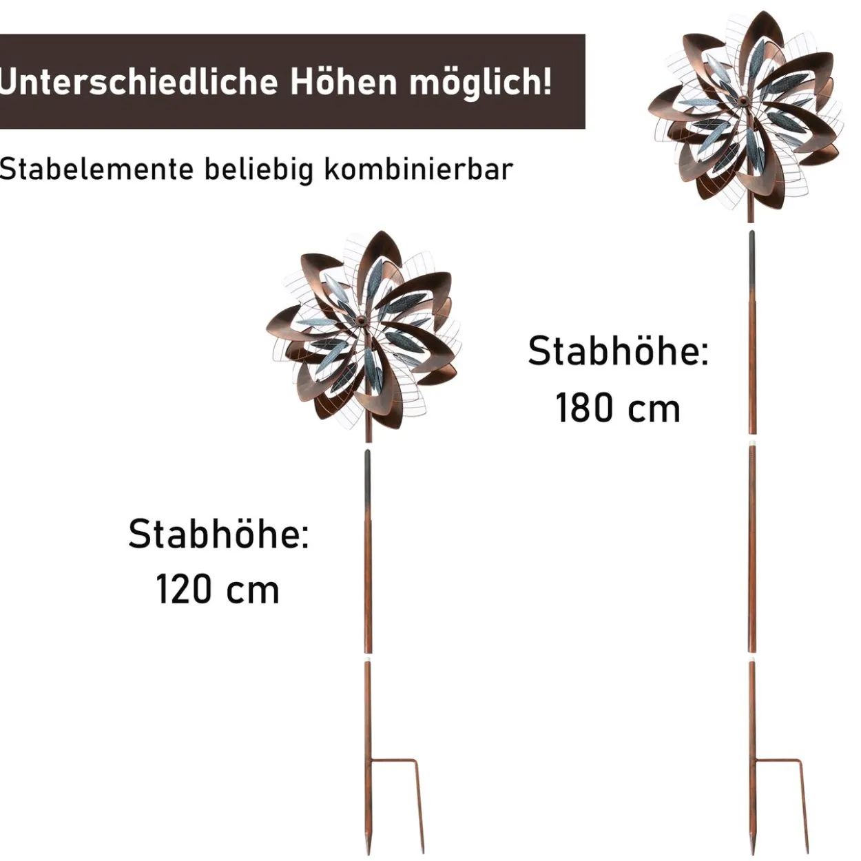 Windrad "Dandelion", 213 cm hoch