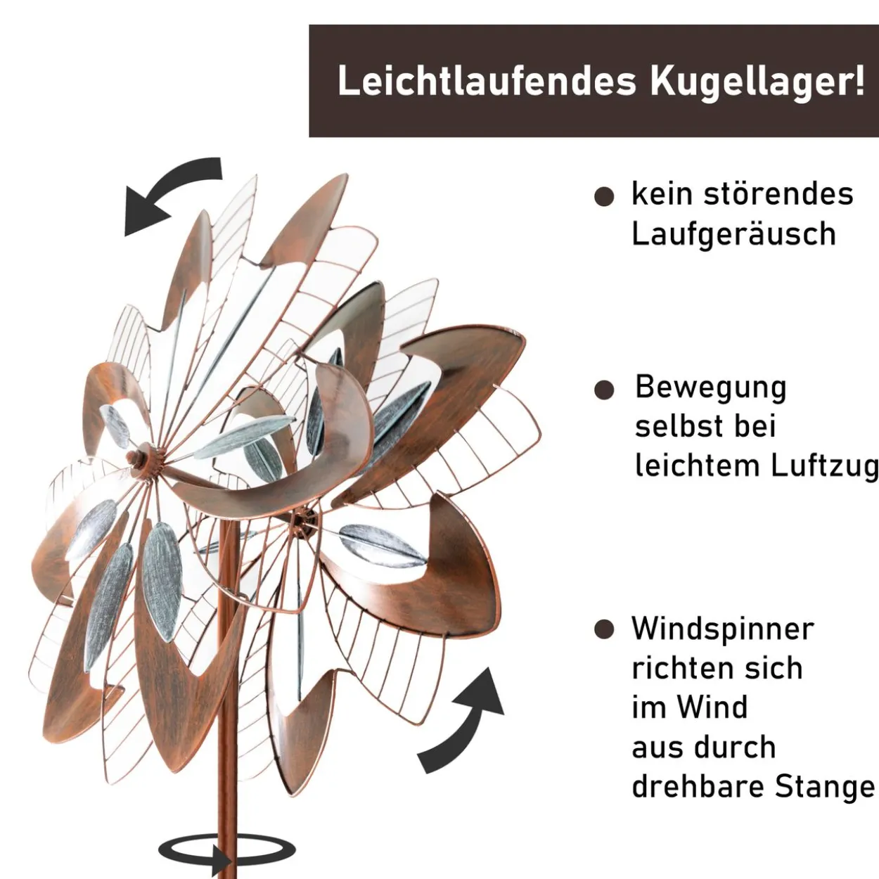 Windrad "Dandelion", 213 cm hoch