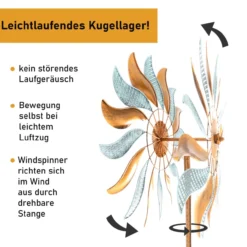 Windrad "Fire Flower", 213 cm hoch