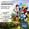 Windrad Garten Kaleido, buntes Metall Windspiel mit Erdspieß