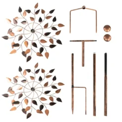 Windrad in bronze, Gartendeko, 213 cm hoch