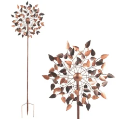 Windrad in bronze, Gartendeko, 213 cm hoch