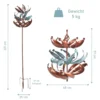 Windrad in Kupfer, Gartendeko, 221 cm hoch