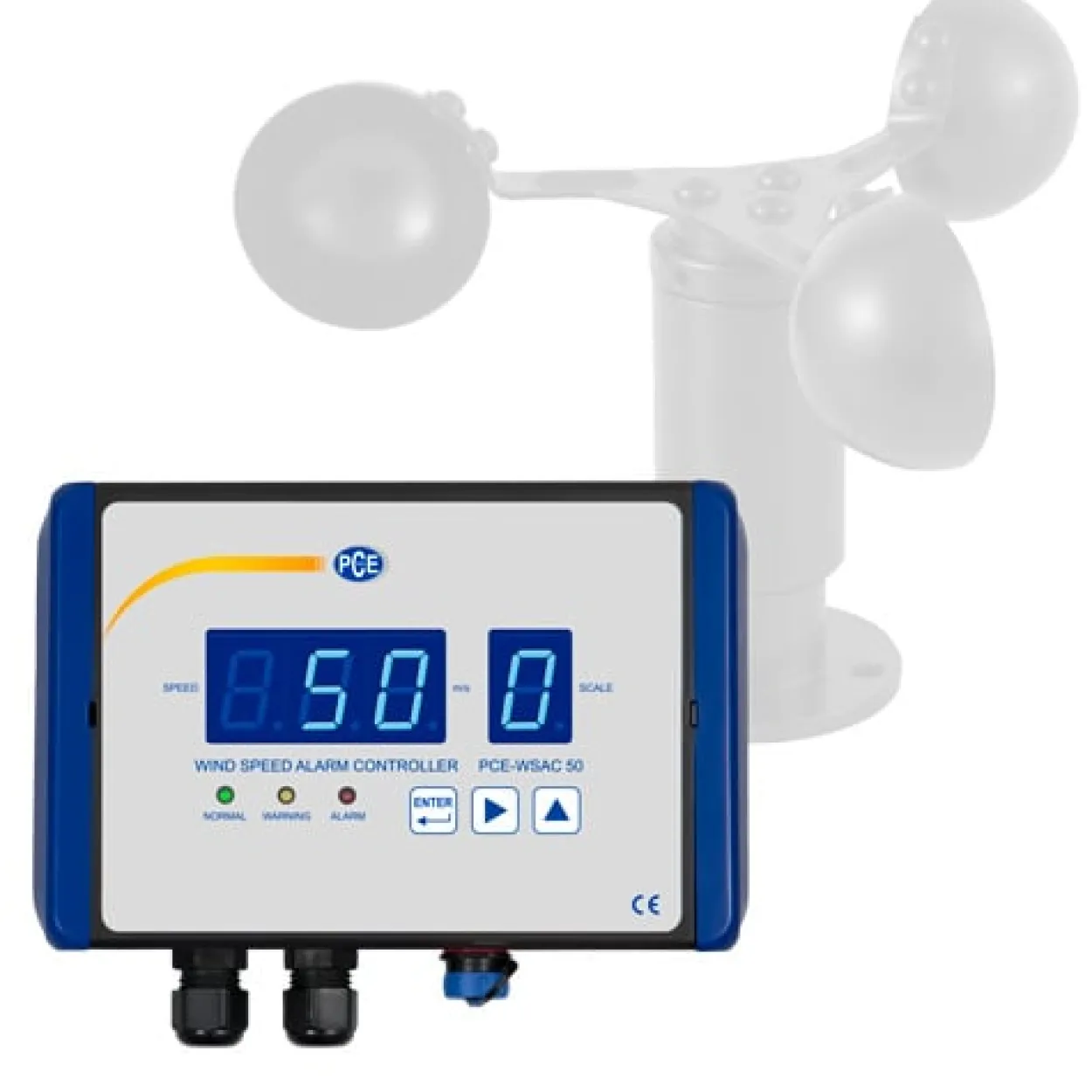 Wind Speed Alarm Controller PCE-WSAC 50 -311