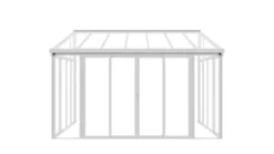 Wintergarten aus Aluminium, ca. 292 x 428 x 312 cm - Weiß