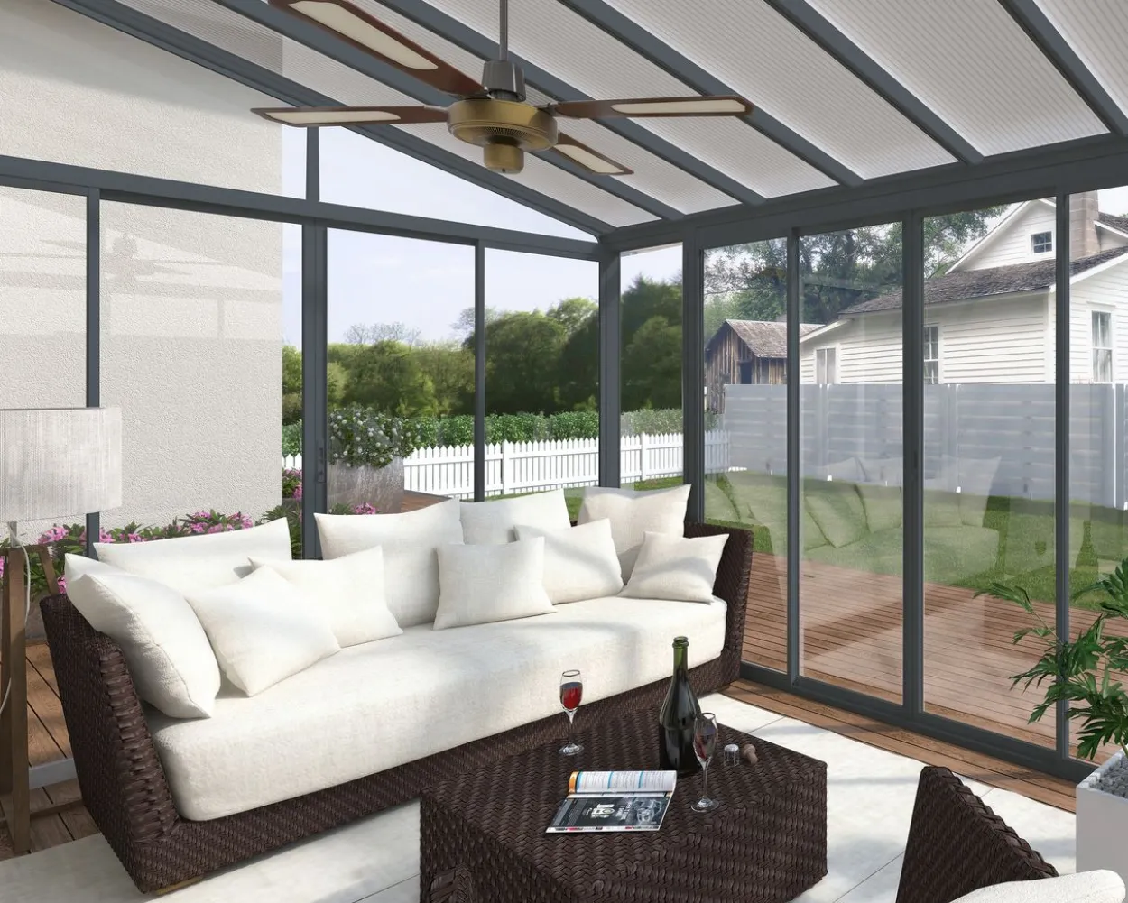 Wintergarten SanRemo 4X4.2 m in Grau