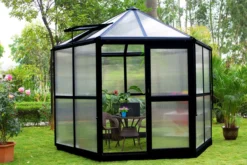 Wintergarten-/Sommergarten Haus aus Aluminium, ca. 320 x 283 x 275 cm - Schwarz