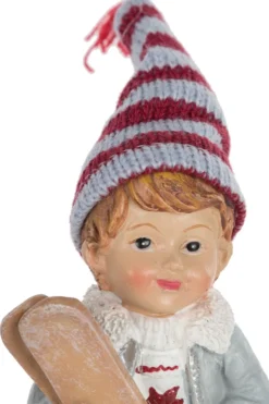 Winterkinder mit Skiern, 2er Set