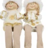 Winterkinder mit Wollmütze, Kantensitzer, 2er Set