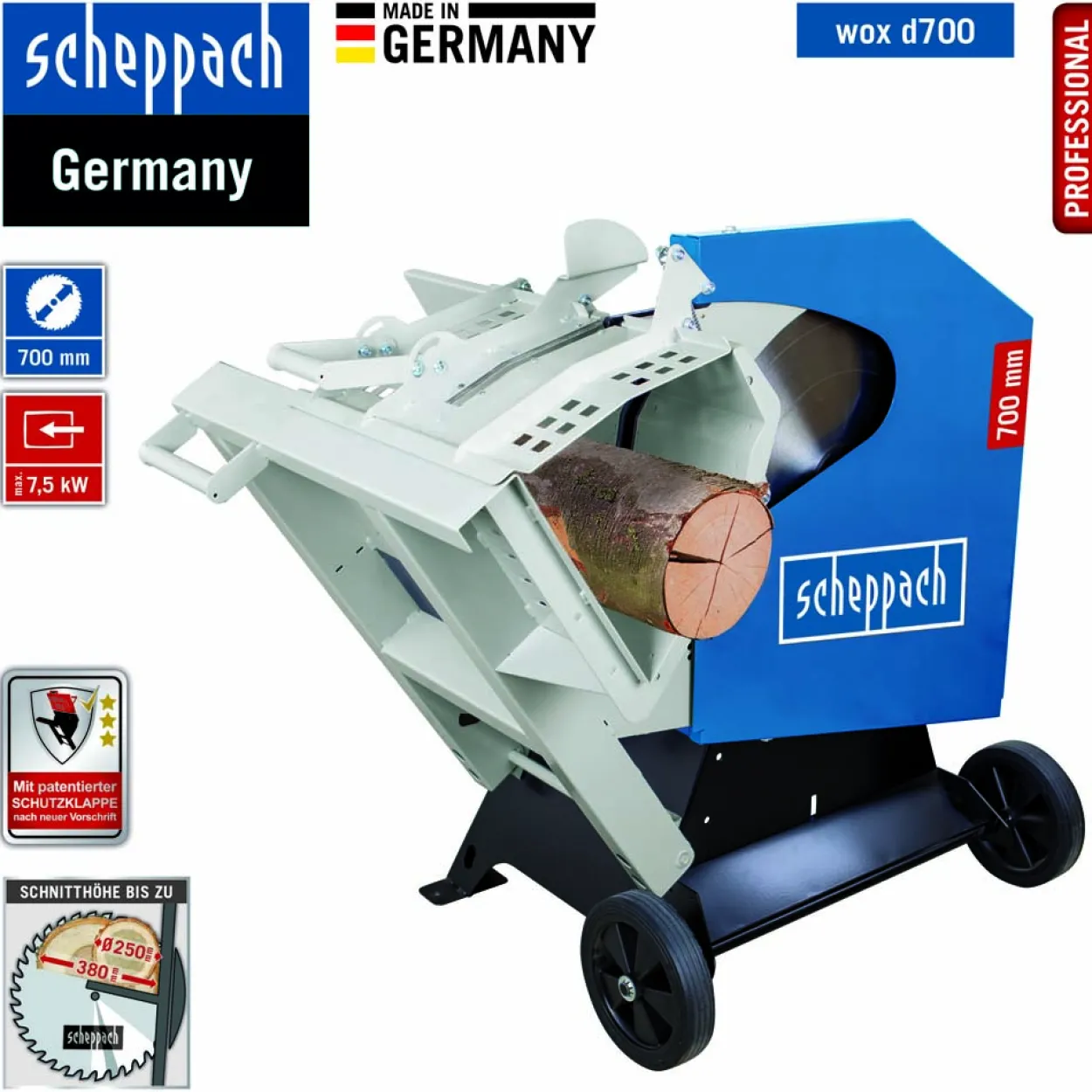 Wippkreissäge wox D700 7,50KW