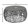 WOHNLING Couchtisch Metall Schwarz Sofatisch Ø 66 cm Tisch Wohnzimmertisch Rund