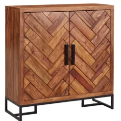 WOHNLING Schuhschrank 100x105x40 cm Holz Massiv Schuhregal Schuhkommode Flur