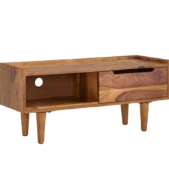 WOHNLING TV Schrank 95x44x34 cm Lowboard Holz Fernsehkommode Fernsehschrank