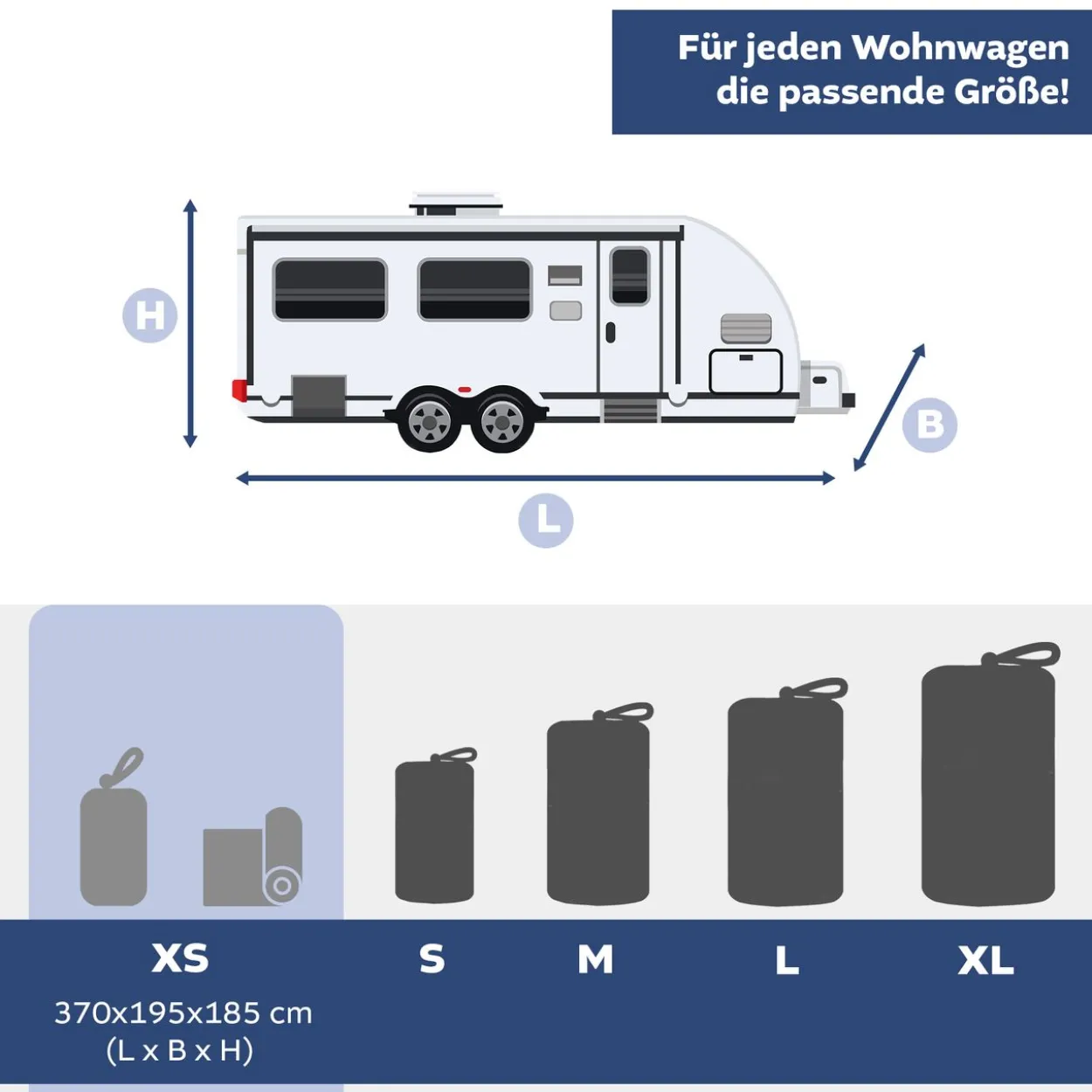Wohnwagen Schutzhülle, Zeltgarage XS