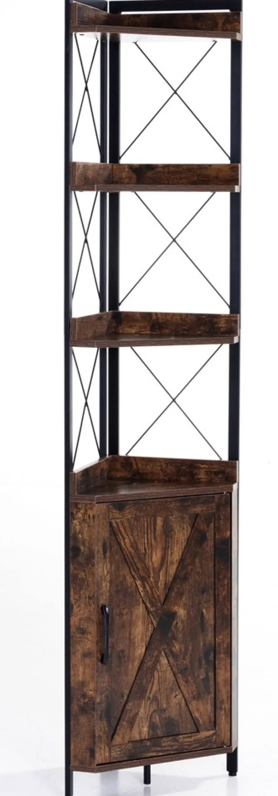 Wohnzimmerregal, ca. 31,7 x 31,7 x 180 cm - Braun