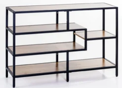 Wohnzimmerregal, ca. 114 x 34 x 78 cm - Braun