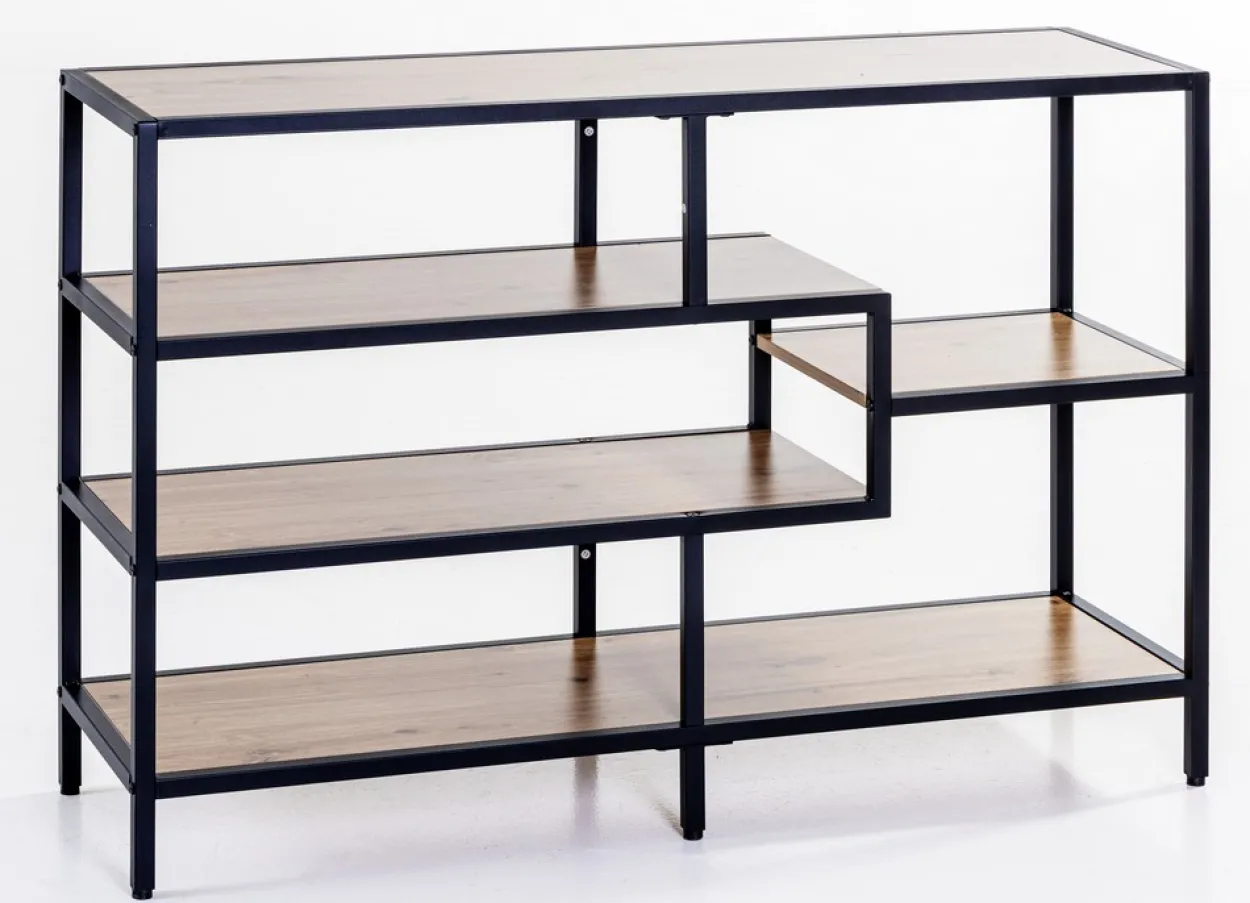 Wohnzimmerregal, ca. 114 x 34 x 78 cm - Braun