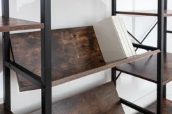 Wohnzimmerregal, ca. 185 x 30 x 147 cm - Braun