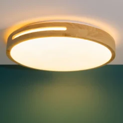 Woodbury LED Deckenleuchte 39 cm, Holz Hell/Weiß