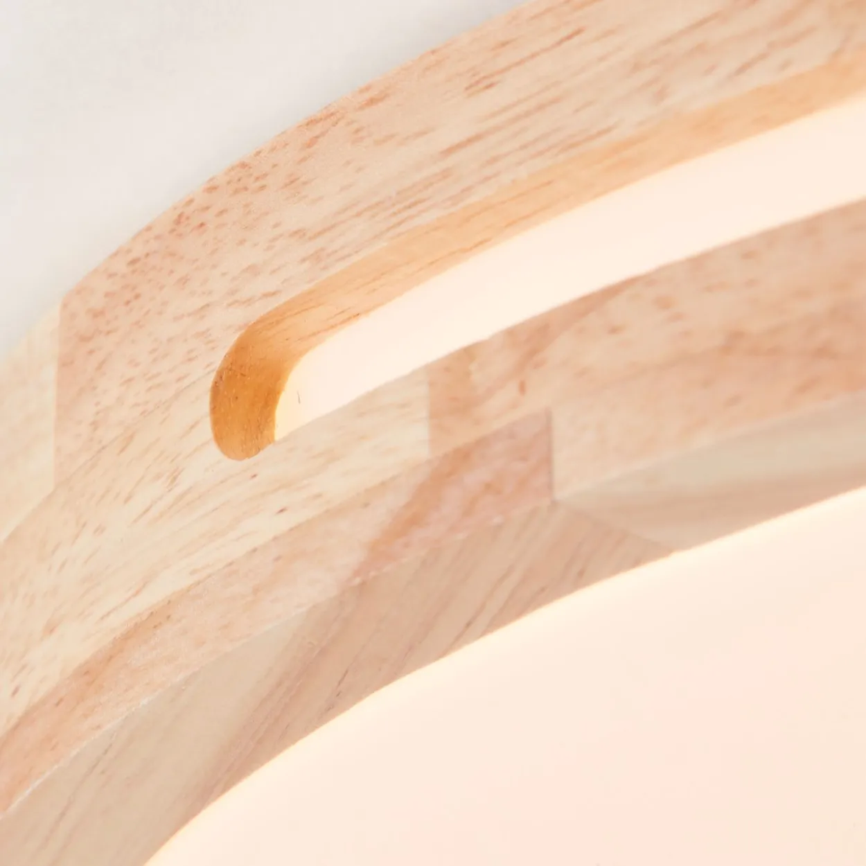 Woodbury LED Deckenleuchte 39 cm, Holz Hell/Weiß