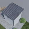 WPC Gartenhaus Flachdach S grau/anthrazit
