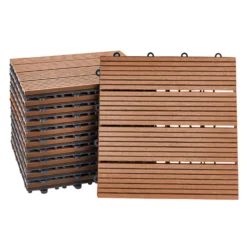 WPC Holzfliesen BAVARO Hellbraun 9 m²