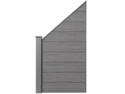 WPC Sichtschutzzaun CARACAS 1x Schrägelement V2 ca. 91x105 cm - Grau