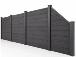 WPC Sichtschutzzaun CARACAS 1x Schrägelement V2 ca. 91x105 cm - Anthrazit