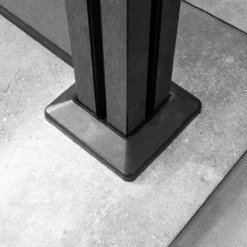 WPC-Sichtschutzzaun CORTADO - 5x Element + 6x Pfosten - Schwarz