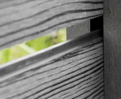 WPC-Sichtschutzzaun CORTEZA - 2x Elemente + 3x Pfosten - Anthrazit