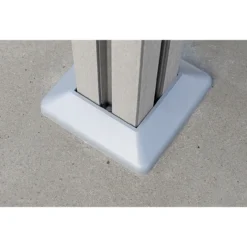 WPC-Sichtschutzzaun Valla - mit Design 1x Element + 2x Pfosten - Grau
