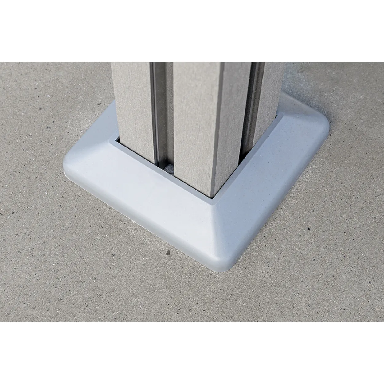 WPC-Sichtschutzzaun Valla - mit Design 1x Element + 2x Pfosten - Grau
