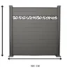 WPC-Sichtschutzzaun Valla - mit Design 1x Element + 2x Pfosten - Grau