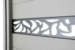 WPC-Sichtschutzzaun Valla - mit Design 1x Element + 2x Pfosten - Grau