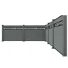 WPC-Sichtschutzzaun Valla - mit Design 5x Element + 6x Pfosten - Grau