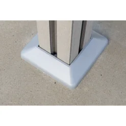 WPC-Sichtschutzzaun Valla - mit Design 5x Element + 6x Pfosten - Grau
