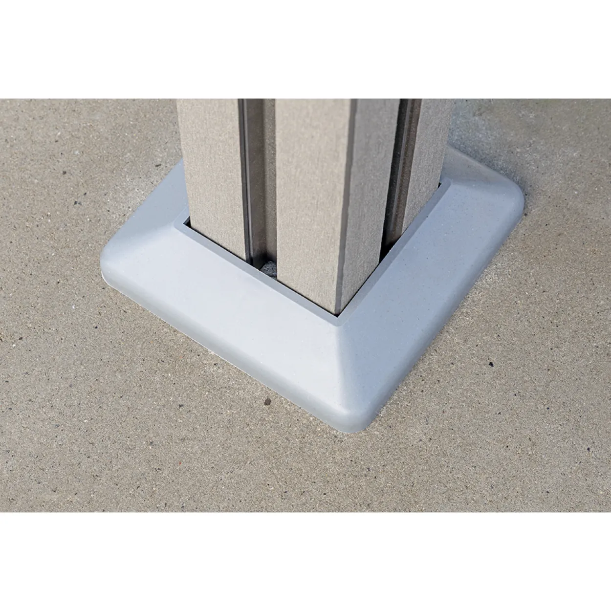 WPC-Sichtschutzzaun Valla - mit Design 5x Element + 6x Pfosten - Grau