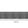 WPC-Sichtschutzzaun Valla - mit Design 5x Element + 6x Pfosten - Grau
