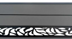 WPC-Sichtschutzzaun Valla - mit Design 5x Element + 6x Pfosten - Grau