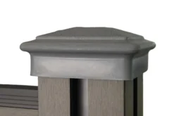 WPC-Sichtschutzzaun Valla - mit Design 5x Element + 6x Pfosten - Grau