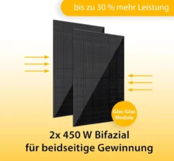 900 Wp VALE Balkonkraftwerk Bifazial - EcoFlow Stream Wechselrichter - 5m AC-Kabel