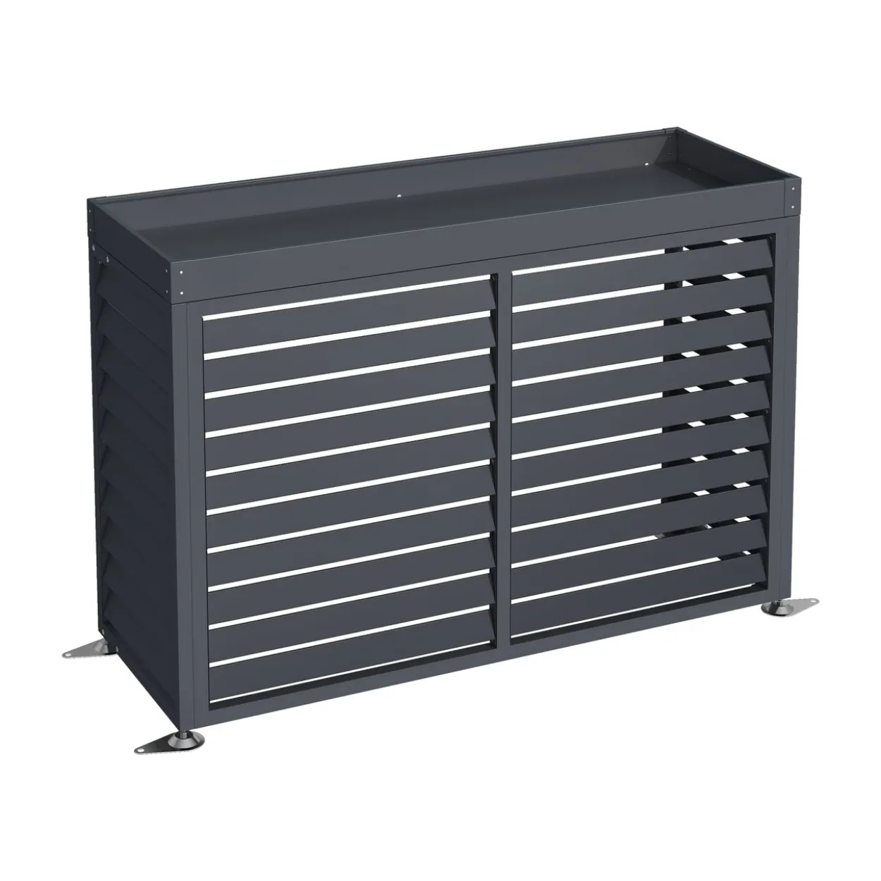 Wärmepumpenverkleidung WPV-14050-AP mit Pflanzdeck Set anthrazit