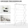 Wäscheständer faltbar 8-stufiger Trockenständer Metall Kunststoff Weiß 74 x 35 x 144 cm
