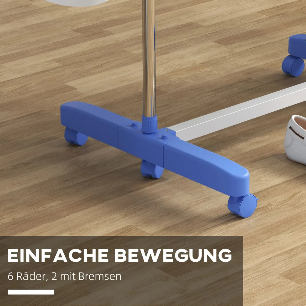 Wäscheständer Turmwäschetrockner 4 Ebenen klappbar höhenverstellbar Blau