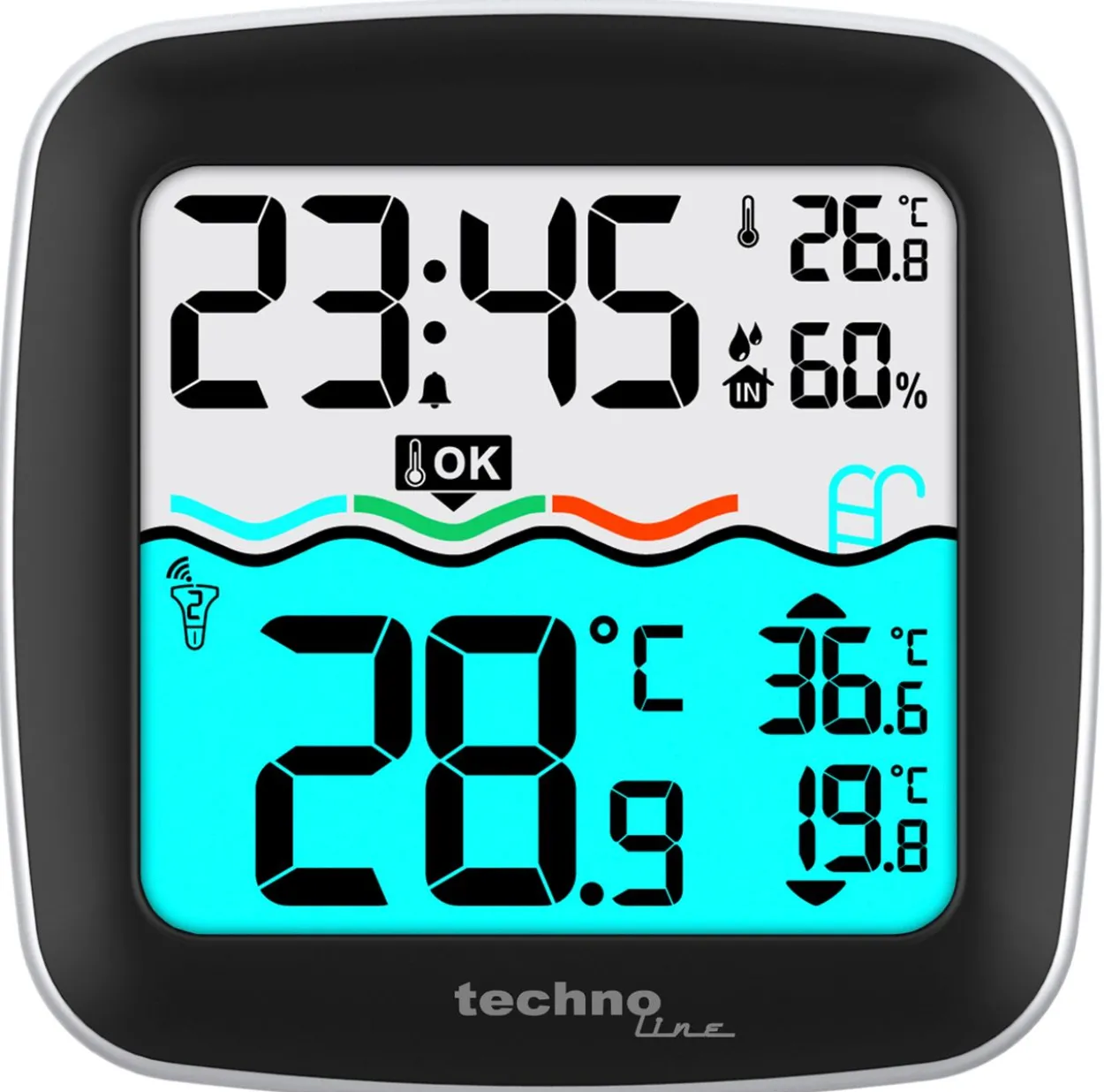 WS 9059 technoline Thermo-Hygro-Station inkl. Pool-Temperatursender TX36-IT
