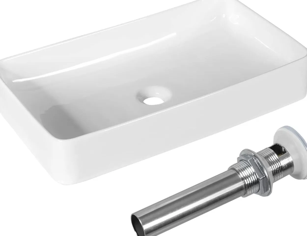 60x35cm Waschbecken mit Pop-up-Ablauf
