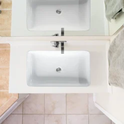 60x35cm Waschbecken mit Pop-up-Ablauf
